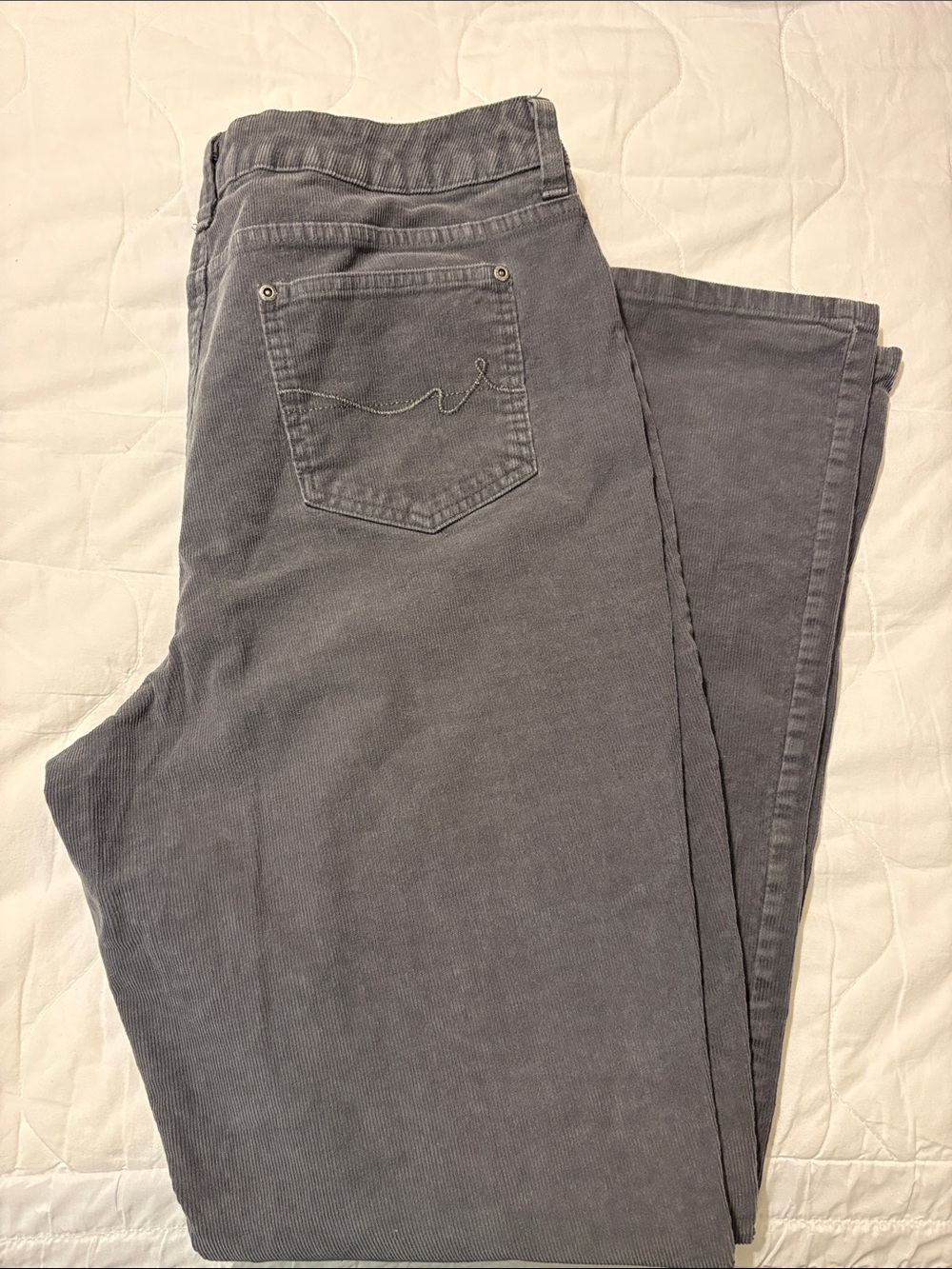 Women’s St. John's Bay Dark Gray Boot Cut Corduroy Pants
